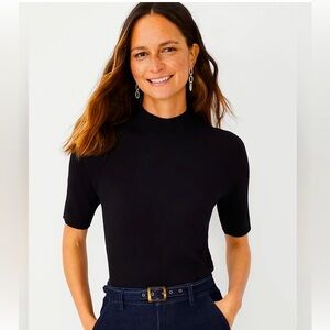 NWOT-Ann Taylor Mock Neck Elbow Sleeve